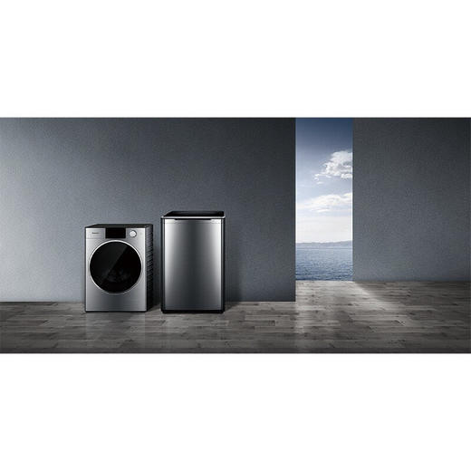 【盛元新生活】松下（Panasonic）10公斤 带烘干滚筒洗衣机阿尔法保时捷 XQG100-P1DM 拉丝银 商品图3
