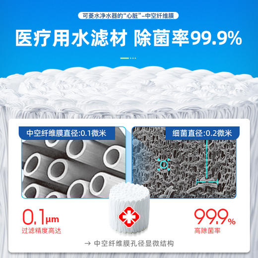 【盛元新生活】日本原装进口三菱可菱水Q303净水器直饮家用小巧厨房滤水器过滤器台上型净水机Q303超滤净水器直饮水 商品图1