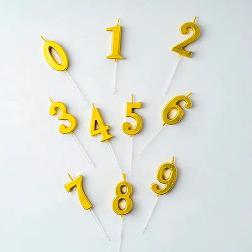 生日派对创意土豪金数字蜡烛 10元/根金色数字蜡烛，仅支持蛋糕与下午茶一起购买配送（不支持单独配送） 商品图1