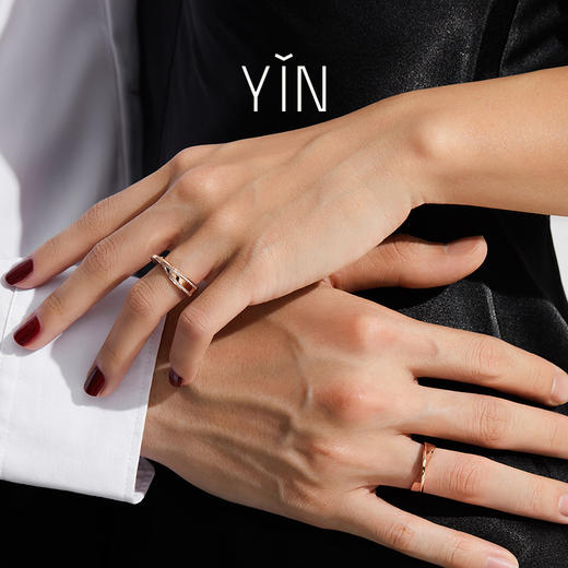 「隐」5.0扭转边缘钻石戒指 商品图7