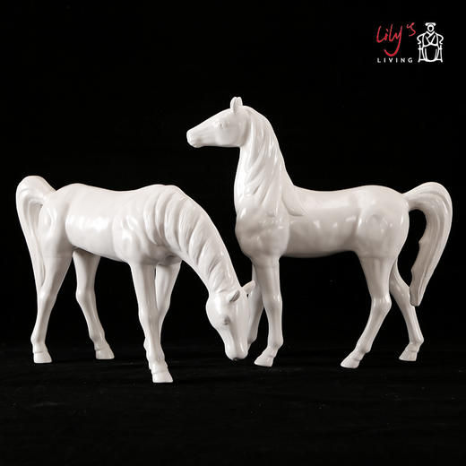 白釉陶瓷马 white glazed ceramic horse 商品图2