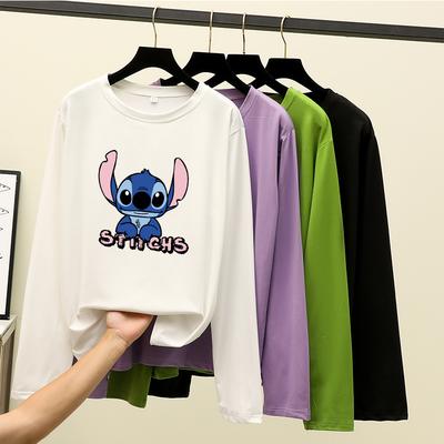 黛唯梵2021新款卡通可爱长袖T恤宽松早秋长袖t恤 商品图1