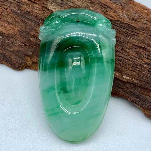 派瑞翡翠 翡翠福贝 糯种 绿色 商品图3