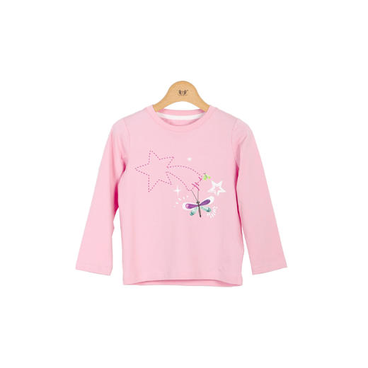 METTE童装女童长袖纯棉圆领印花T恤2020秋新品时尚中大童薄款上衣 商品图7