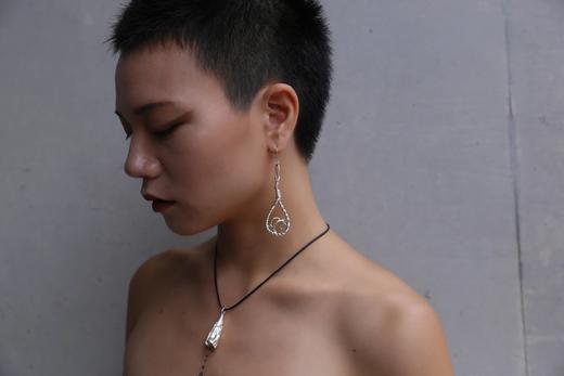 CHEZ BOQUE 印象系列原创手工925银耳环《画扇》 商品图3