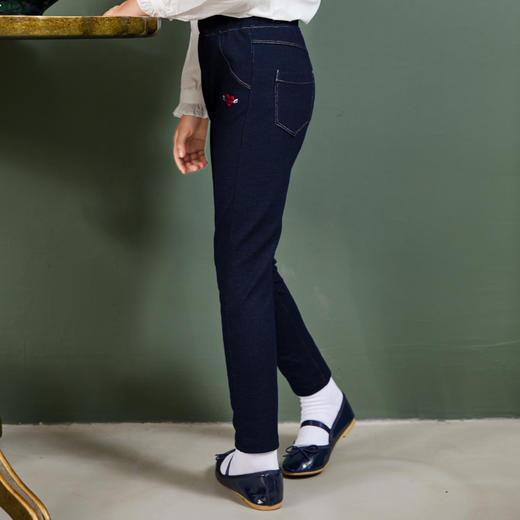 METTE童装女童薄款紧身牛仔裤2020年秋新品字母绣花女宝休闲长裤 商品图0