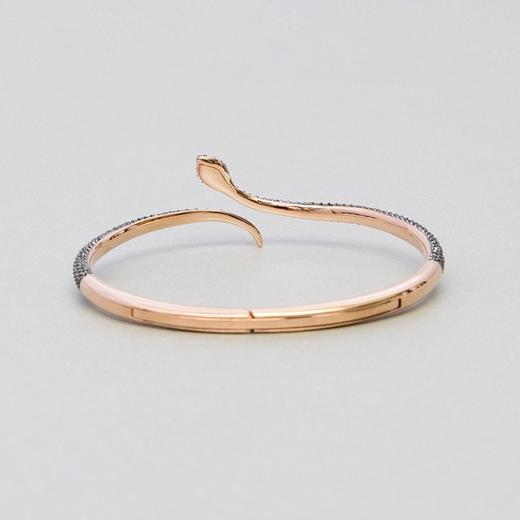 施华洛世奇元素个性独特新款蛇形女士手镯黑色