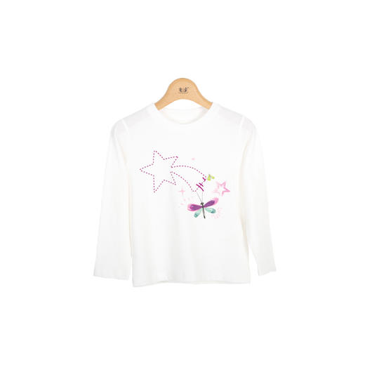 METTE童装女童长袖纯棉圆领印花T恤2020秋新品时尚中大童薄款上衣 商品图8