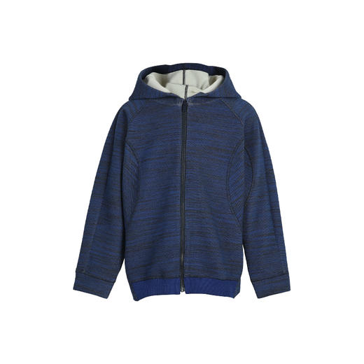 METTE童装2020秋新品男童连帽宽松外套时尚拼接防风保暖条纹夹克 商品图6