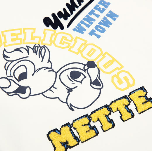 METTE童装冬新品男童连帽卫衣时尚动物印花加绒加厚上衣保暖外套 商品图3