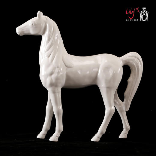 白釉陶瓷马 white glazed ceramic horse 商品图3