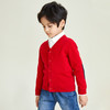 METTE羊绒世家童装秋中大童100%山羊绒V领开衫时尚撞色长袖针织外套男 商品缩略图3