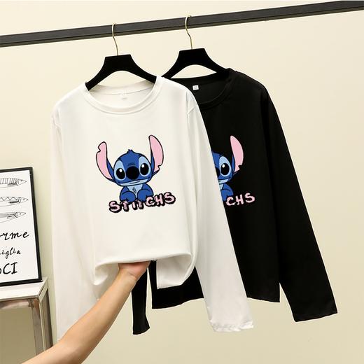 黛唯梵2021新款卡通可爱长袖T恤宽松早秋长袖t恤 商品图2