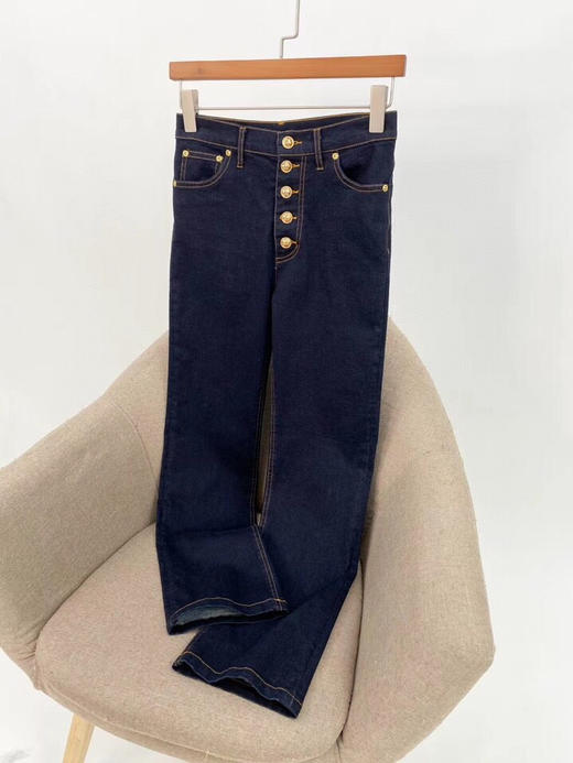 tb高腰单排扣牛仔裤(现货)
