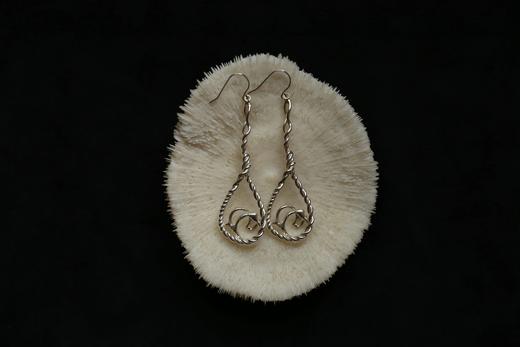 CHEZ BOQUE 印象系列原创手工925银耳环《画扇》 商品图1