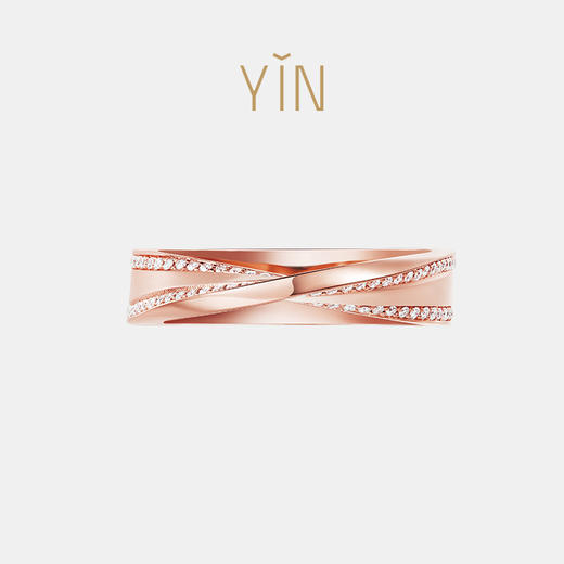 「隐」5.0扭转边缘钻石戒指 商品图1