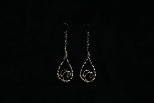 CHEZ BOQUE 印象系列原创手工925银耳环《画扇》 商品图4