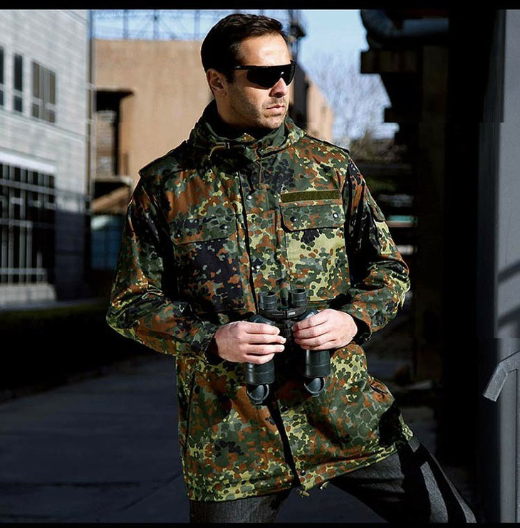 德斑parka风衣德斑迷彩风衣男士春秋长袖风衣