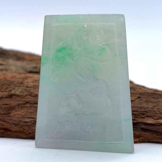 派瑞翡翠 翡翠马牌 糯种 绿色 商品图1