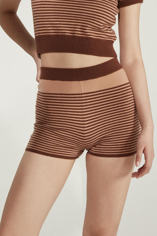  秋冬 夹色羊绒针织短裤 SJF92K201N 商品图0