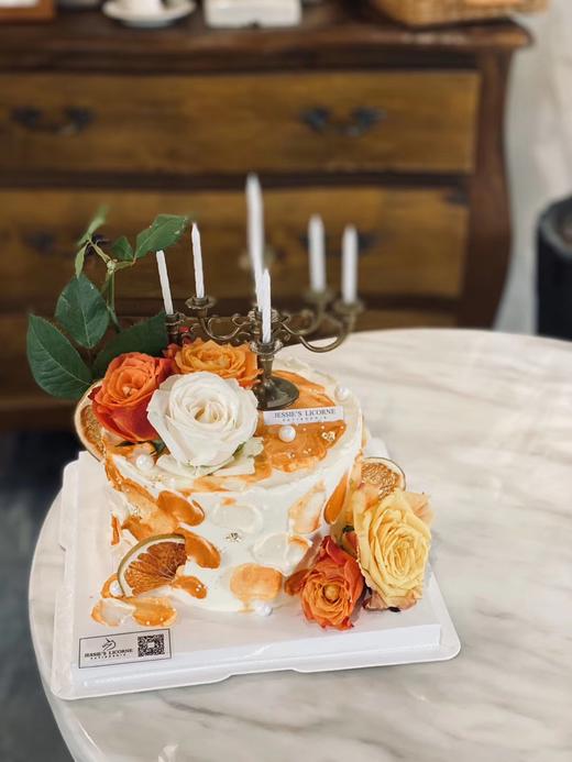 烛台复古鲜花奶油蛋糕 商品图0