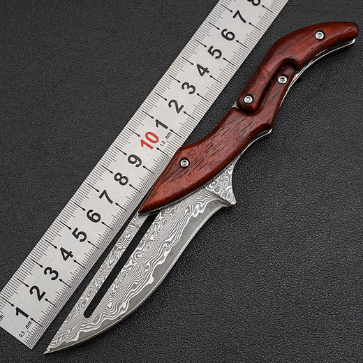 出口款VG10大马士革钢机械折叠刀防身刀野外生存刀 商品图0