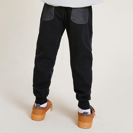 METTE童装双面拼接休闲长裤2020年秋中大童男宝偏厚防风保暖裤子 商品图3