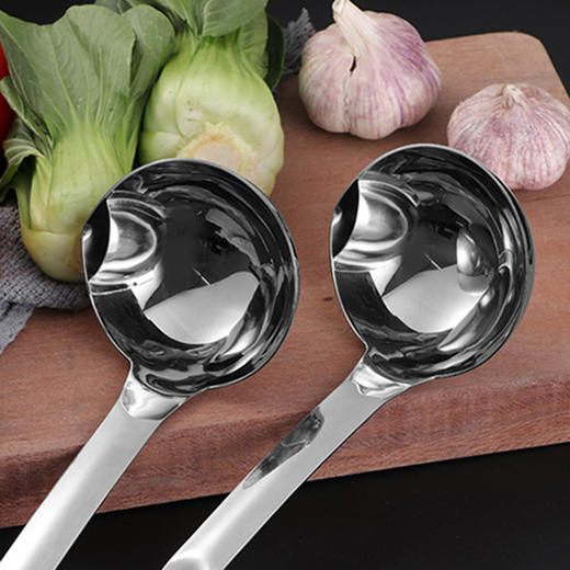 【喝汤不油腻】304不锈钢滤油勺神器厨房沥油撇油勺子油汤分离器-D仓 商品图2