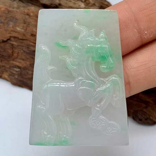 派瑞翡翠 翡翠马牌 糯种 绿色 商品图2