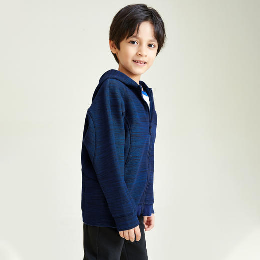 METTE童装2020秋新品男童连帽宽松外套时尚拼接防风保暖条纹夹克 商品图2