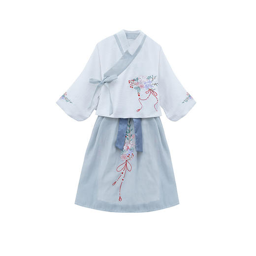 LLFS1035新款中国风优雅气质童装汉服裙两件套TZF 商品图5