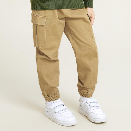 METTE童装裤子2020秋中大童男宝工装裤大口袋防风保暖休闲长裤子 商品图1