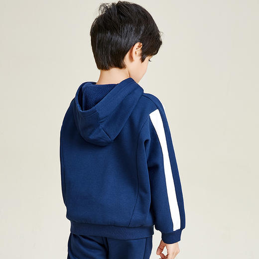 METTE童装冬新品男童连帽卫衣时尚动物印花加绒加厚上衣保暖外套 商品图2