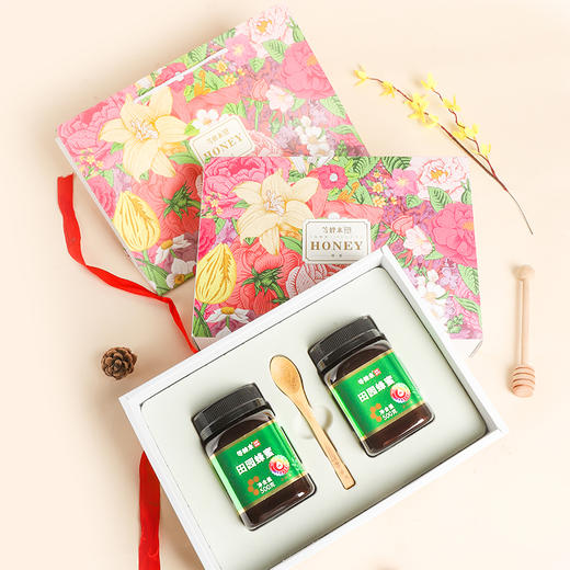 【蜂蜜礼盒】等蜂来蜂蜜礼盒  田园蜜500g*2繁花礼盒 商品图2