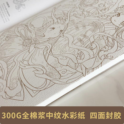 飞乐鸟龙凤环水彩绘画专用本玲珑仙300g16k棉浆中纹水彩颜料本 商品图4