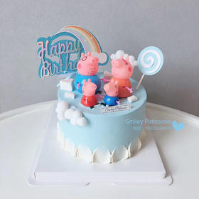 主题奶油蛋糕 | 鲜果原味奶油 - 佩奇一家