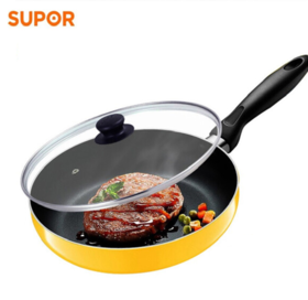 苏泊尔（SUP苏泊尔煎锅24CM炫彩不粘平底锅 煎炒两用 电磁炉明火通用PJ24M5