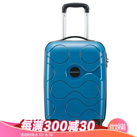 新秀丽旗下 卡米龙拉杆箱行李箱男旅行箱女密码箱登机箱潮流波纹轻盈坚韧AM6深薰衣草色20英寸 商品图0