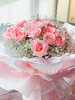 【幸福起点】21朵粉玫瑰➕满天星时尚精美花束 商品缩略图1
