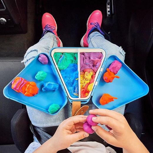 丹麦Teebee 宝宝便携玩具箱儿童多功能收纳盒积木餐盒车载玩具台 商品图3