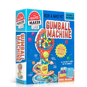 学乐出品 Klutz Lab Maker Gumball Machine 弹珠机 手工DIY玩具操作书 小学STEM辅导用书 附配件 培养儿童动手能力
