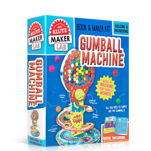 学乐出品 Klutz Lab Maker Gumball Machine 弹珠机 手工DIY玩具操作书 小学STEM辅导用书 附配件 培养儿童动手能力 商品图0