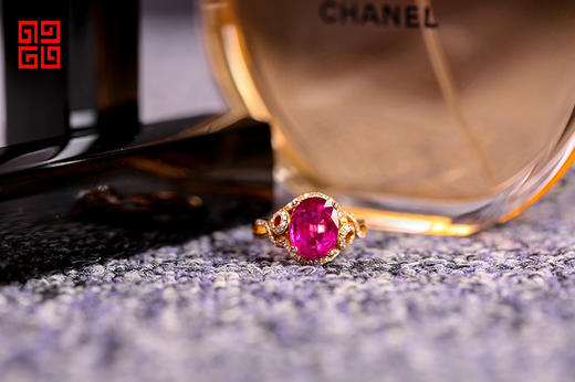 吉祥天地  碧玺玫瑰金戒指 商品图1