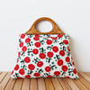 HUGOJIRO木柄手提包插画小花朵 商品缩略图0