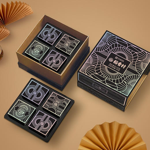 稻香村黑松露流心奶黄月饼礼盒400g 两种口味 商品图1