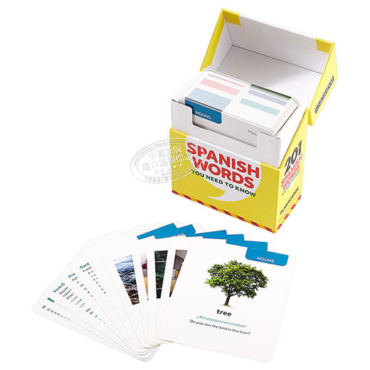 【中商原版】201 Spanish Words You Need to Know Flashcards 西班牙语原版 巴朗201个你需要知道的西班牙语单词（词汇卡） 商品图3