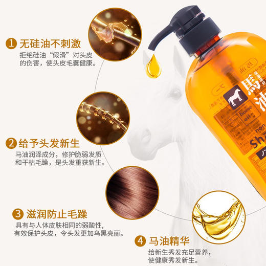 日本马油洗发水/护发素600ml 商品图6