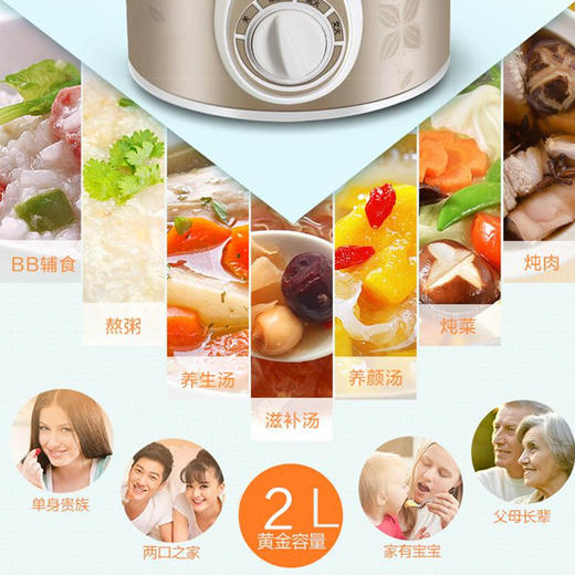 南5美的（Midea）BGH20A白瓷内胆电炖锅 商品图2