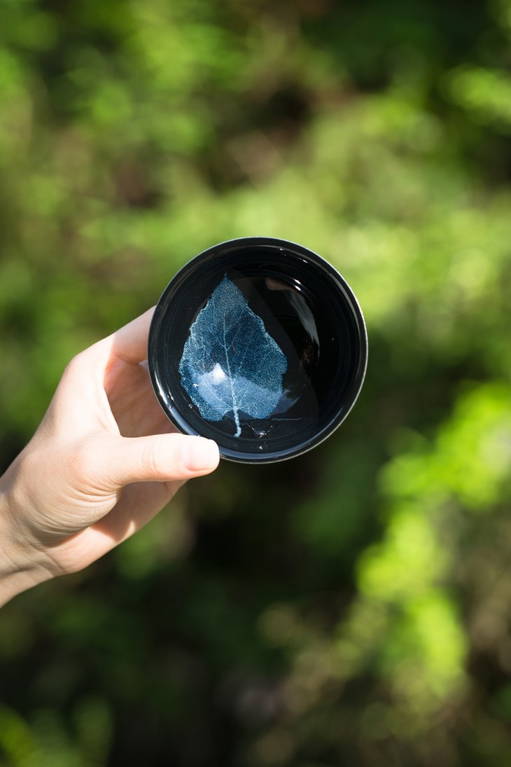 众筹预售千年一盏冰蓝桑叶木叶盏清凉自生禅盏中见宇宙不用抬头望星空