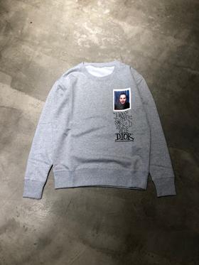 断码特清 St*ssy x D10R  青葱头像印花毛圈套头卫衣 WY364